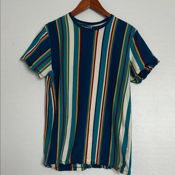 Vintage Colorful Striped Short Sleeve Tee - Picture 2 of 6